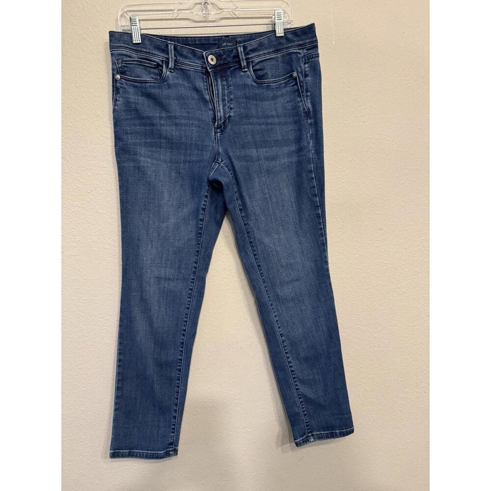 J.Jill Authentic Fit Slim Ankle Jeans Women 8‎ Blue Denim Mid Rise